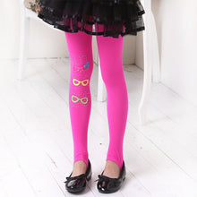 Kids Girls Eyeglasses Pattern Tights Stretch Pantyhose Baby Stockings 2-7Y TIML66
