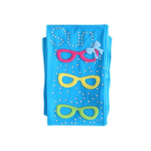 Kids Girls Eyeglasses Pattern Tights Stretch Pantyhose Baby Stockings 2-7Y TIML66