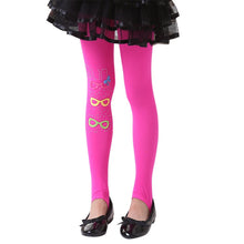Kids Girls Eyeglasses Pattern Tights Stretch Pantyhose Baby Stockings 2-7Y TIML66
