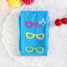 Kids Girls Eyeglasses Pattern Tights Stretch Pantyhose Baby Stockings 2-7Y TIML66