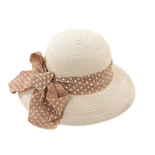 korea women big bowknot straw hat travel panama cap beach hat fedora uv hats TIML66