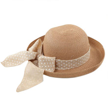 korea women big bowknot straw hat travel panama cap beach hat fedora uv hats TIML66