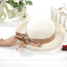 korea women big bowknot straw hat travel panama cap beach hat fedora uv hats TIML66