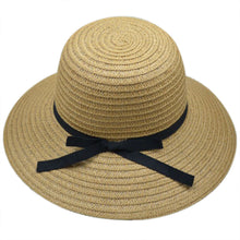 Korea Women Bowknot Large Brim Straw UA Protection Dome Hat Panama Cap Beach Hat TIML66
