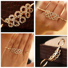 korean rings double refers opening ring crystal flower ring TIML66