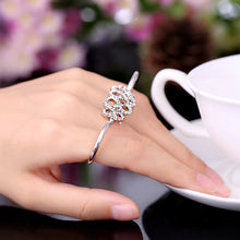Korean Rings Double Refers Opening Personalized Ring Crystal Flower Ring TIML66 TIML66