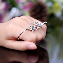 korean rings double refers opening ring crystal flower ring TIML66