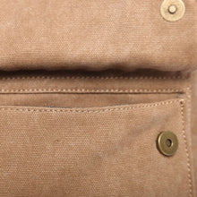 Korean Women Canvas Backpack Leather Drawstring Closure Mochila Escolar Hasp Pockets Large Travel Bag KhakiDark Grey TIML66 TIML66