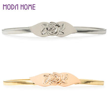 Korean Women GoldSilver Elastic Waist Bel Metal Chain Rose Buckle Sash Elegant Waistband Dress Accessory Ceinture  TIML66 TIML66