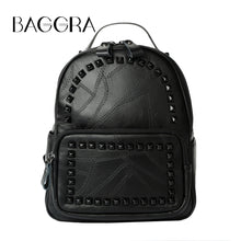 Korean Women PU Leather Backpack Rivet Preppy School Bags For Teenage Girls Vintage Rugzak Ladies Bag Mochila Feminina TIML66 TIML66