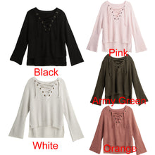 Korean Women Sweaters And Pullovers Flare Sleeve Jumper Lace Up V-Neck Pullover Knitted Top Robe Pull Hiver TIML66 TIML66