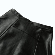 Ladies Black Pu Skirt Sexy Women Mini Skirt PU Leather Ruffled Hem Zipper Casual Elegant Slim Wrap Skirt Saia De Couro TIML66 TIML66