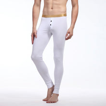 Men Soft Long Johns Warm Thermal Underwear Pants Gold Edge Cotton Buttons S-XL TIML66