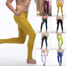 Men Soft Long Johns Warm Thermal Underwear Pants Gold Edge Cotton Buttons S-XL TIML66