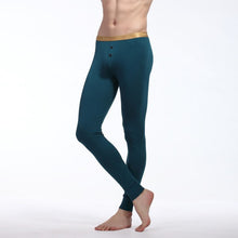 Men Soft Long Johns Warm Thermal Underwear Pants Gold Edge Cotton Buttons S-XL TIML66