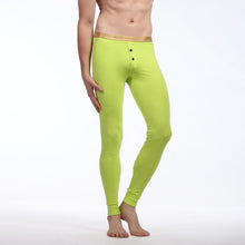 Men Soft Long Johns Warm Thermal Underwear Pants Gold Edge Cotton Buttons S-XL TIML66