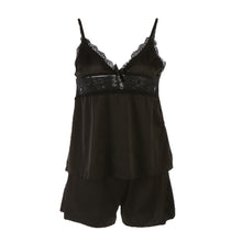 Moobody Sexy Black Satin Sleepwear Women Lace Nightwear Backless Lingerie Night Short Sets Ladies Nightgown Plus Size Nighty TIML66 TIML66