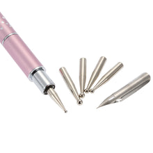 nail art brush dotting nib bqan nail art drawing pen nail decoration pointing painting pen with metallic head 5 dotting tips TIML66