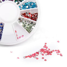 nail art rhinestones decoration 3d wheel multi color glitter gems design stone round bling crystal sticker nail tools TIML66