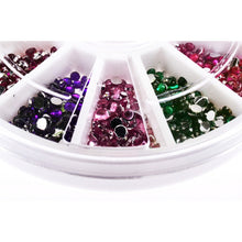 nail art rhinestones decoration 3d wheel multi color glitter gems design stone round bling crystal sticker nail tools TIML66