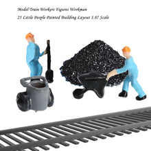 25pcs workmen model train workers figures workman painted little people model building 1 7 scale toy figures for kids TIML66