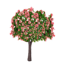 4pcs plastic trees model white and pink flower trees model train layout garden scenery diorama miniature model toys TIML66