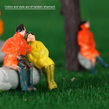 50Pcs colorful People Model Painted Model Toy Figures Train Passenger Model Seated People Building Layout 1:7 Scale for Kid TIML66