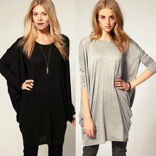 chic women over size t-shirts batwing long sleeve knit loose tops shirt casual shirts TIML66