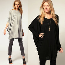 chic women over size t-shirts batwing long sleeve knit loose tops shirt casual shirts TIML66
