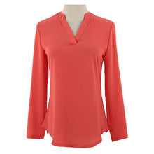 women blouses v neck d ring tab long sleeves women tops casual chiffon shirt blusas grey watermelon red TIML66