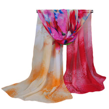 Women Scarf Floral Print Long Thin Shawl Vintage Pashmina Women Wrap Chiffon Scarves TIML66 TIML66