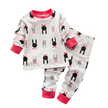 New Baby Kids Girl Boy Tracksuit Bunny Rabbit Cotton Pajamas Underwear Suit 0-7 Y Y2 TIML66