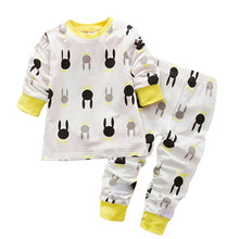 New Baby Kids Girl Boy Tracksuit Bunny Rabbit Cotton Pajamas Underwear Suit 0-7 Y Y2 TIML66