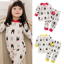 New Baby Kids Girl Boy Tracksuit Bunny Rabbit Cotton Pajamas Underwear Suit 0-7 Y Y2 TIML66