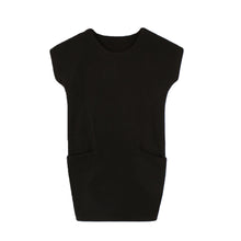 European Side Pockets Casual Dress High Street O Neck Short Sleeve Loose Dress Vestidos TIML66 TIML66