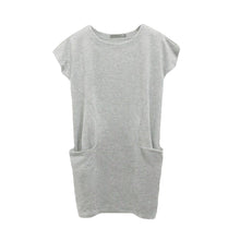 European Side Pockets Casual Dress High Street O Neck Short Sleeve Loose Dress Vestidos TIML66 TIML66
