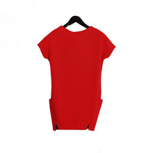 European Side Pockets Casual Dress High Street O Neck Short Sleeve Loose Dress Vestidos TIML66 TIML66
