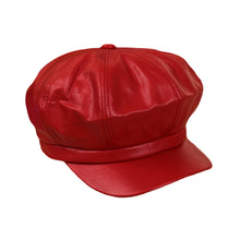 hats for women beret hat pu leathercasualcolorcap ladies beret cap beanie hat black red camel TIML66