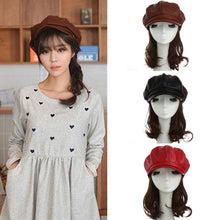 Hats Beret Hat PU Leather Casual Color Cap Ladies Beret Cap Beanie Hat BlackRedCamel TIML66 TIML66