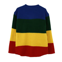 Knitted Women Sweater Rainbow Color O Neck Long Sleeve Tops Loose Pullover Christmas Sweater Outerwear Blusas TIML66 TIML66
