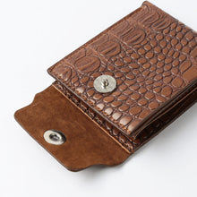 Men Wallets PU Leather Crocodile Emboss Purse With ID Credit Card Holder BlackCoffee Invisible Fastenings Carteira TIML66 TIML66