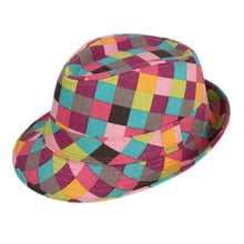 Multicolors Plaid Boy Girl Jazz Hat Striped Topper Cool Fedora Curly Brim Baby Kids Cap  TIML66 TIML66