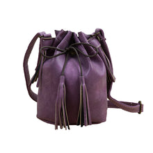 PU Leather Women Shoulder Bag Mini Drawstring Tassels Button Bucket Bag Adjustable Vintage Casual Crossbody Bag TIML66 TIML66