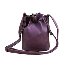 PU Leather Women Shoulder Bag Mini Drawstring Tassels Button Bucket Bag Adjustable Vintage Casual Crossbody Bag TIML66 TIML66