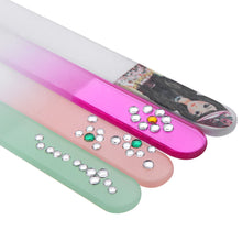 Professional Crystal Glass Nail File With Barrelled Box Polishing Tool TIML66 TIML66