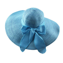 hats for women floppy hat wide brim bow ornament sun hat foldable beach cap women TIML66