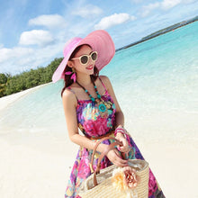 Hats Floppy Hat Wide Brim Bow Ornament Sun Hat Foldable Beach Cap Women TIML66 TIML66