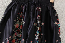 Skirts Womens Midi Skirt Retro Floral Print High Waist A Line Back Zipper Lined Elegant Skirt Black TIML66 TIML66