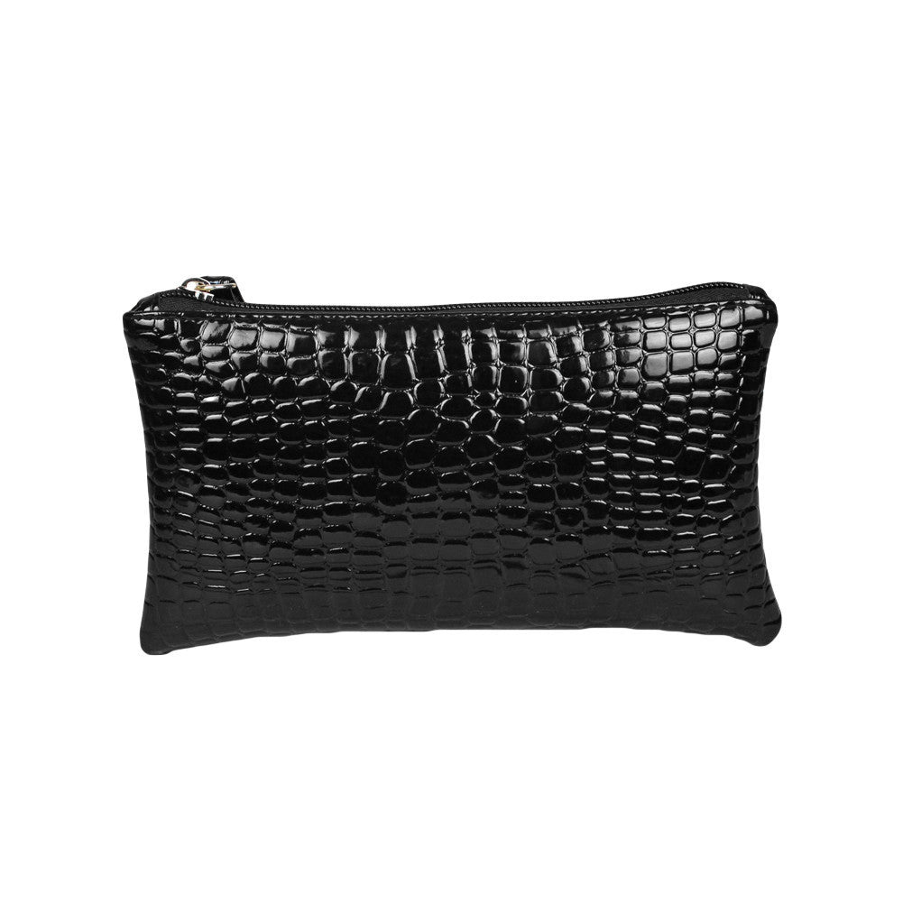 women clutch bag crocodile patent leather wrist strap zipper wallets casual coin purse dollar price TIML66