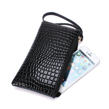 women clutch bag crocodile patent leather wrist strap zipper wallets casual coin purse dollar price TIML66